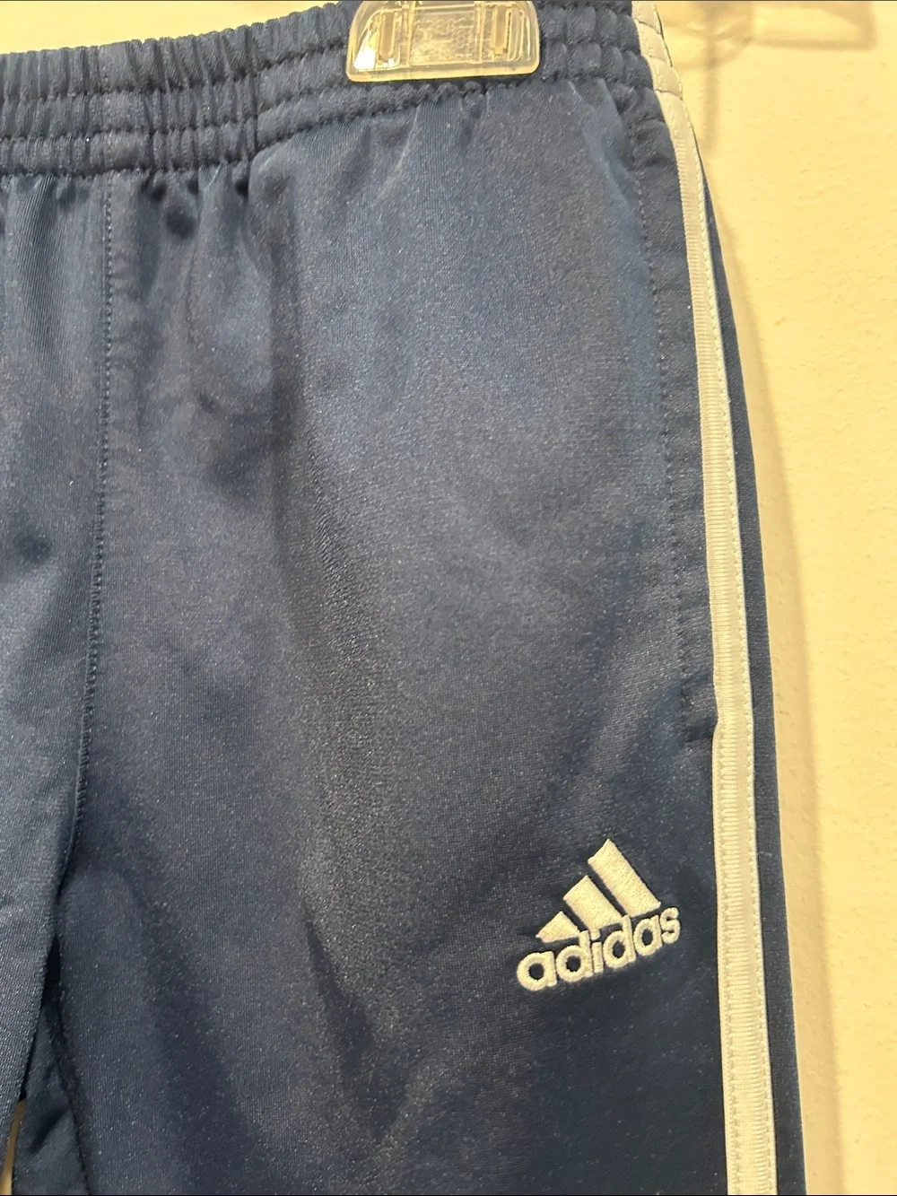 adidas Navy blue and White 3-Stripe Kids Track coaches Jacket & Pants set